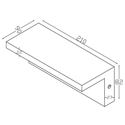 Top Light - LED Kinkiet zewnętrzny ELON LED/10W/230V 4000K IP54