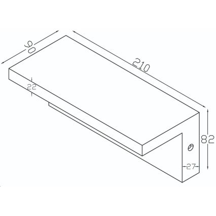 Top Light - LED Kinkiet zewnętrzny ELON LED/10W/230V 4000K IP54