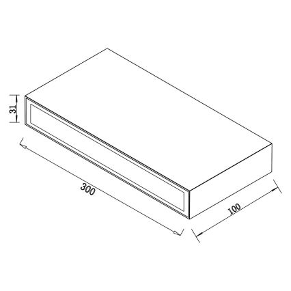 Top Light - LED Kinkiet zewnętrzny OBLIGO LED/12W/230V IP65 czarny