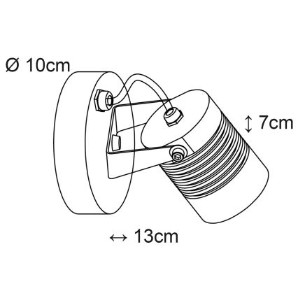 Top Light - LED Kinkiet zewnętrzny IBIZA LED/5W/230V IP54