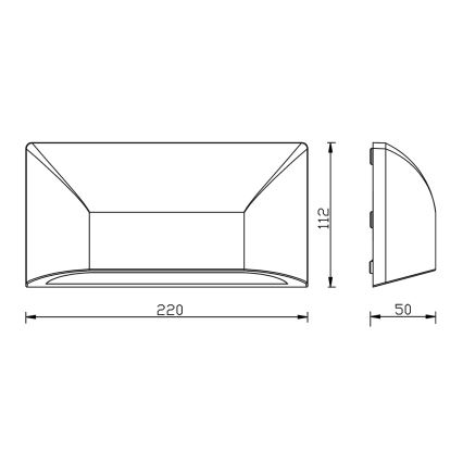 Top Light - LED Kinkiet zewnętrzny LED/6W/230V IP65