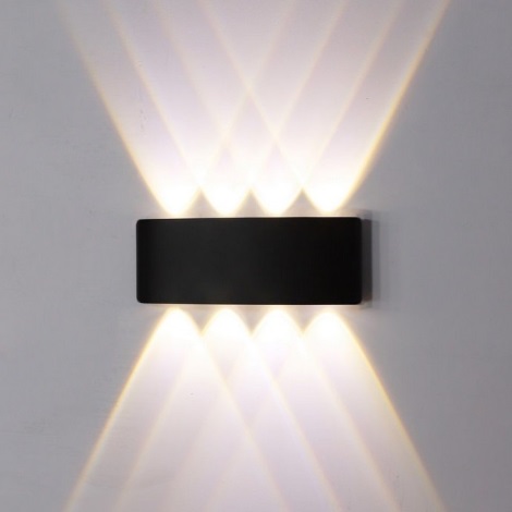 Top Light - LED Kinkiet zewnętrzny LED/8W/230V IP44 4000K czarny