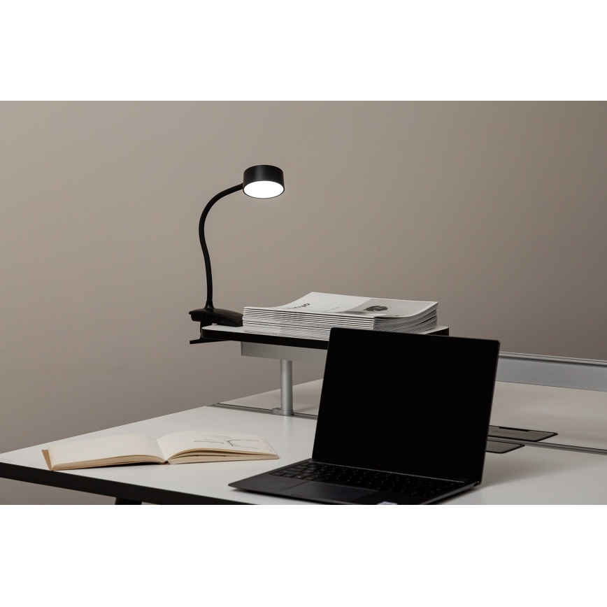 Top Light - LED lampa stółowa z klipem BELLA LED/4,8W/5V 3000-6500K czarna