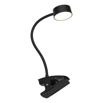 Top Light - LED lampa stółowa z klipem BELLA LED/4,8W/5V 3000-6500K czarna