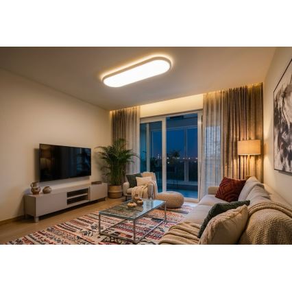 Top Light - LED ściemnialna sufitowa natynkowa wisząca oprawa OVAL LED/36W/230V 3000-6500K biała + zdalne sterowanie