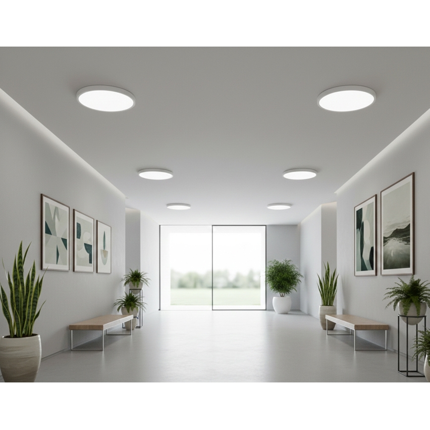 Top Light - Lampa sufitowa LED z czujnikiem ruchu REVIT LED/9/12/18W/230V 3000/4000/6500K śr. 23 cm biała