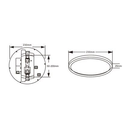 Top Light - Lampa sufitowa LED z czujnikiem ruchu REVIT LED/9/12/18W/230V 3000/4000/6500K śr. 23 cm biała