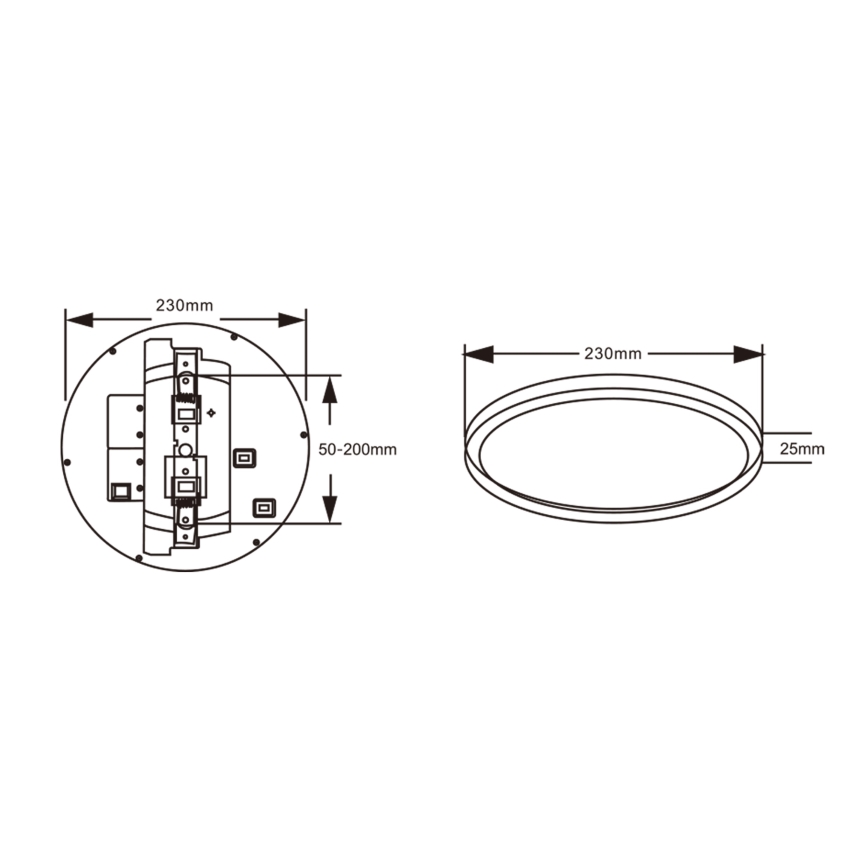 Top Light - Lampa sufitowa LED z czujnikiem ruchu REVIT LED/9/12/18W/230V 3000/4000/6500K śr. 23 cm biała