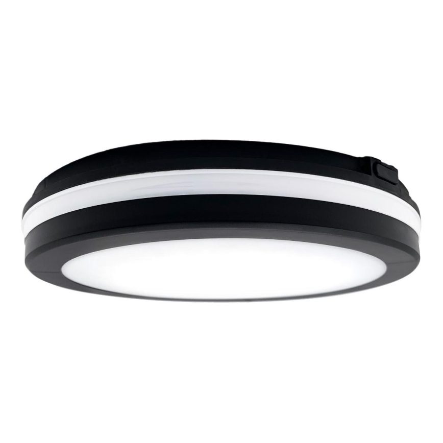 Top Light - LED Oświetlenie łazienkowe COMET LED/15W/230V 3000/4000/6500K IP54 śr. 20 cm czarne