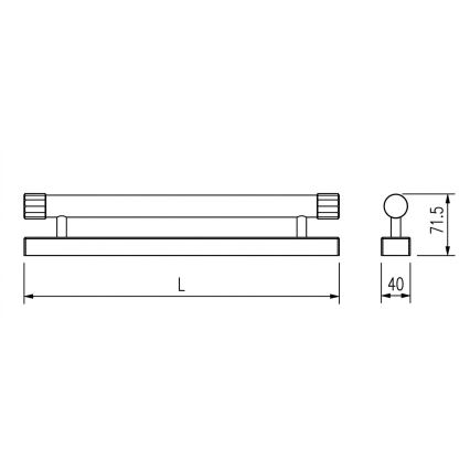 Top Light - Oświetlenie lustra łazienkowego TURIA LED/12W/230V 3000/4000/6500K IP44 60 cm czarne