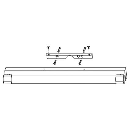 Top Light - Oświetlenie lustra łazienkowego TURIA LED/12W/230V 3000/4000/6500K IP44 60 cm czarne