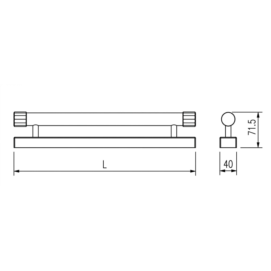 Top Light - LED Oświetlenie lustra łazienkowego TURIA LED/12W/230V 3000/4000/6500K IP44 60 cm błyszczący chrom
