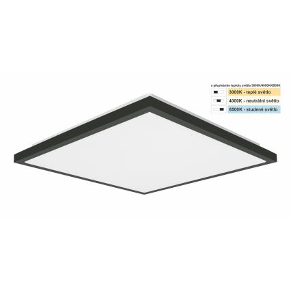 Top Light - LED Plafon łazienkowy ONYX LED/24W/230V IP44 3000/4000/6500K 38x38 cm czarny