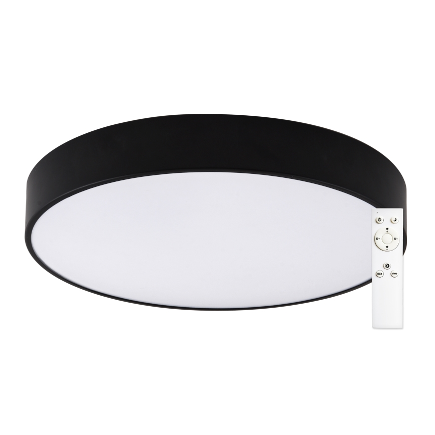 Top Light - LED Ściemnialny plafon łazienkowy PETAL LED/48W/230V IP44 3000-6500K śr. 48 cm czarny + zdalne sterowanie