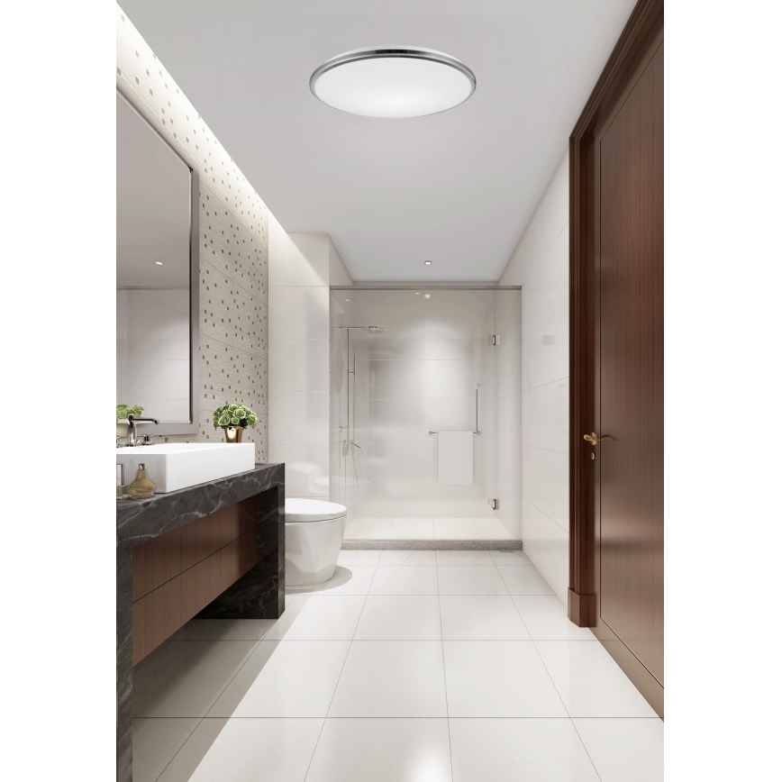Top Light - LED Plafon łazienkowy SILVER LED/10W/230V IP44 3000/4000/6500K śr. 29 cm chrom błyszczący