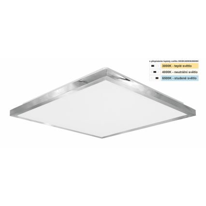 Top Light - LED Plafon łazienkowy SILVER LED/24W/230V IP44 3000/4000/6500K 38x38 cm matowy chrom