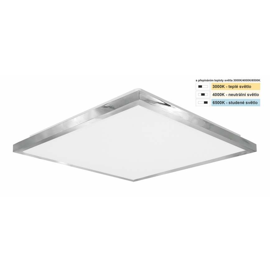 Top Light - LED Plafon łazienkowy SILVER LED/24W/230V IP44 3000/4000/6500K 38x38 cm matowy chrom