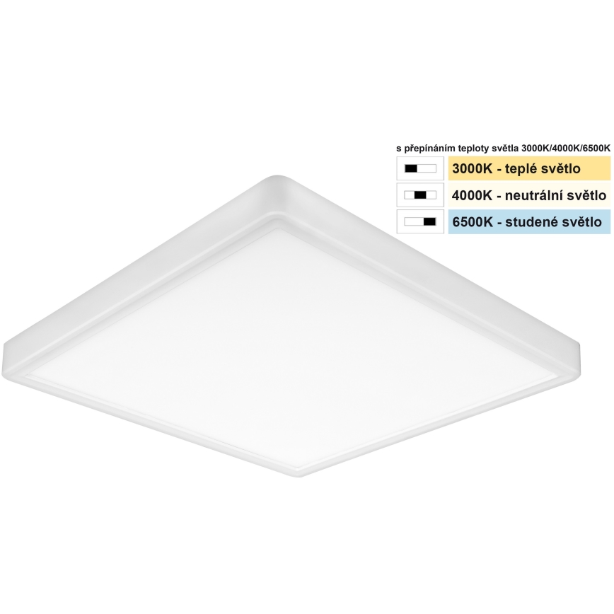 Top Light - LED Plafon REVIT LED/24W/230V 3000/4000/6500K 30x30 cm biały