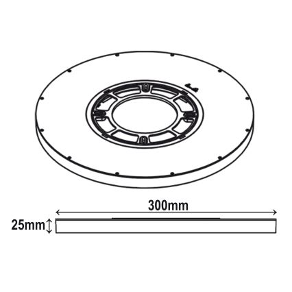 Top Light - LED Plafon REVIT LED/24W/230V 3000/4000/6500K śr. 30 cm biały