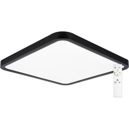 Top Light - LED Plafon ściemnialny REVIT LED/36W/230V 3000-6500K 40x40 cm czarny + pilot zdalnego sterowania