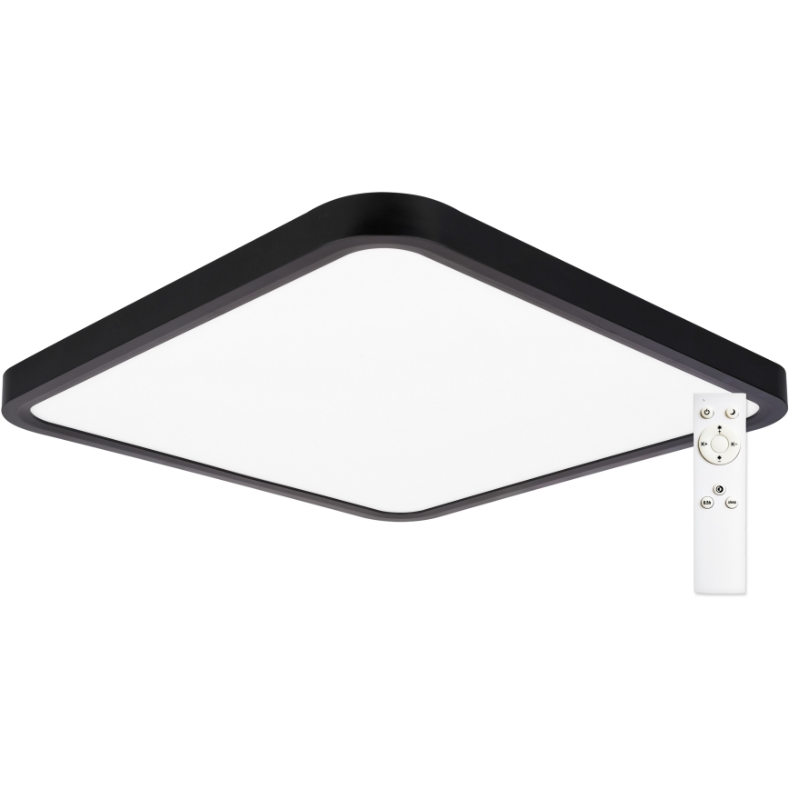 Top Light - LED Plafon ściemnialny REVIT LED/36W/230V 3000-6500K 40x40 cm czarny + pilot zdalnego sterowania