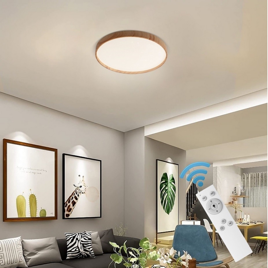 Top Light - LED Plafon ściemnialny LED/36W/230V 3000-6500K + pilot biały/beżowy