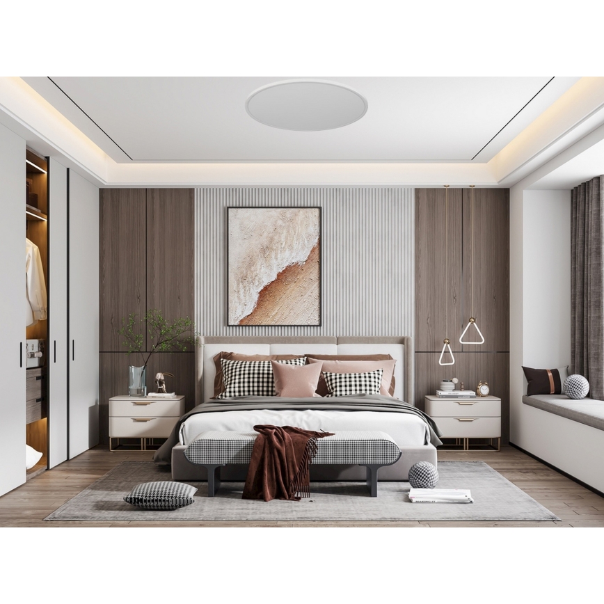 Top Light - LED Plafon ściemnialny REVIT LED/70W/230V 3000-6500K śr. 75 cm biały + pilot zdalnego sterowania