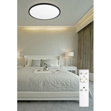 Top Light - LED Plafon ściemnialny REVIT LED/70W/230V 3000-6500K śr. 75 cm czarny + pilot zdalnego sterowania