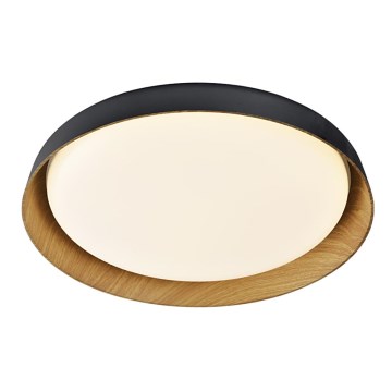 Top Light - LED Plafon ściemnialny SATELLITE LED/36W/230V 3000-6500K śr. 43 cm czarny/brązowy + pilot zdalnego sterowania