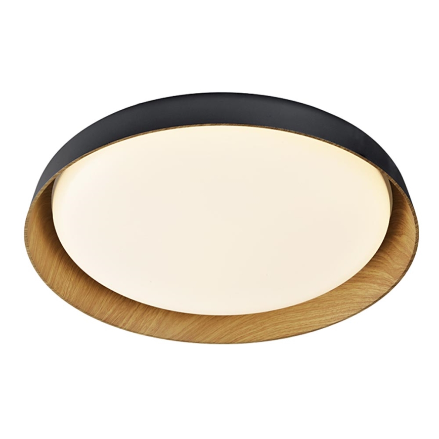 Top Light - LED Plafon ściemnialny SATELLITE LED/36W/230V 3000-6500K śr. 43 cm czarny/brązowy + pilot zdalnego sterowania
