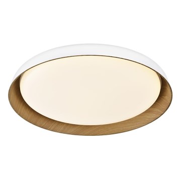 Top Light - LED Plafon ściemnialny SATELLITE LED/48W/230V 3000-6500K śr. 53 cm biały/brązowy + pilot zdalnego sterowania