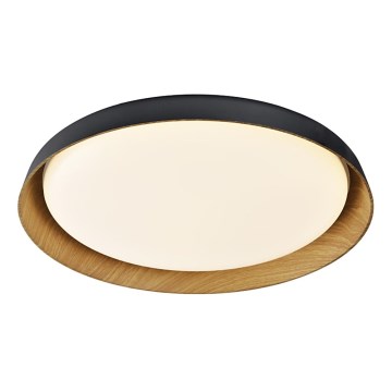 Top Light - LED Plafon ściemnialny SATELLITE LED/48W/230V 3000-6500K śr. 53 cm czarny/brązowy + pilot zdalnego sterowania