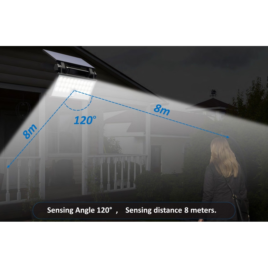 Top Light - LED Reflektor ścienny solarny HELEON PRO LED/8W/3,7V IP65 4000K