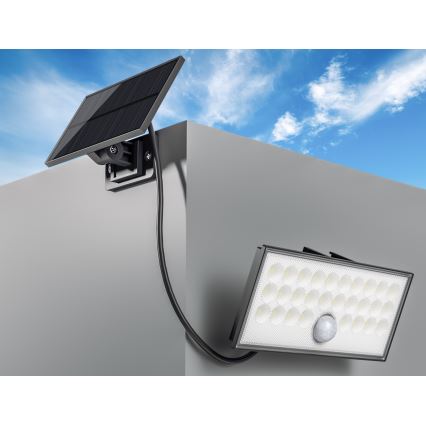 Top Light - LED Reflektor ścienny solarny z czujnikiem HELEON VARIO LED/8W/3,7V IP65 4000K + zdalne sterowanie