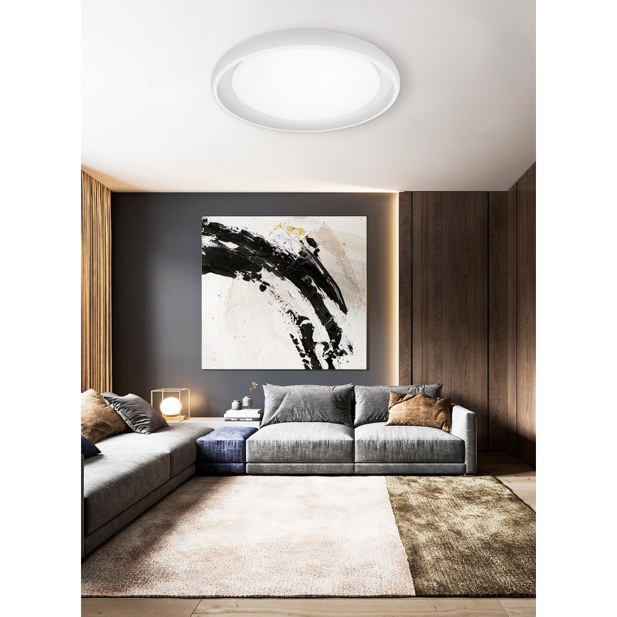 Top Light - LED Plafon ściemnialny SALERNO LED/60W/230V 3000-6500K śr. 60 cm biały + zdalne sterowanie