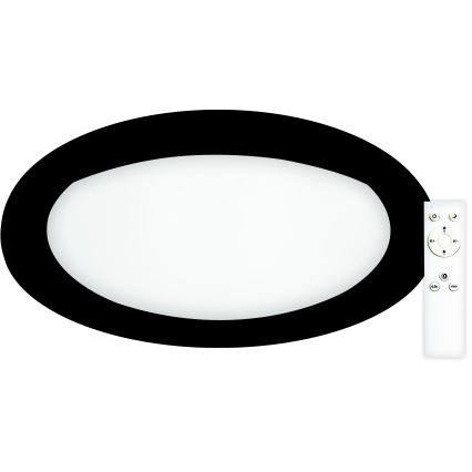 Top Light - LED Plafon ściemnialny SALERNO LED/60W/230V 3000-6500K śr. 60 cm czarny + zdalne sterowanie