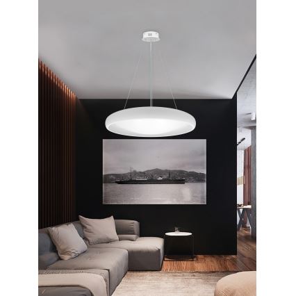 Top Light - LED Żyrandol ściemnialny na lince SALERNO LED/60W/230V 3000-6500K śr. 60 cm biały + zdalne sterowanie