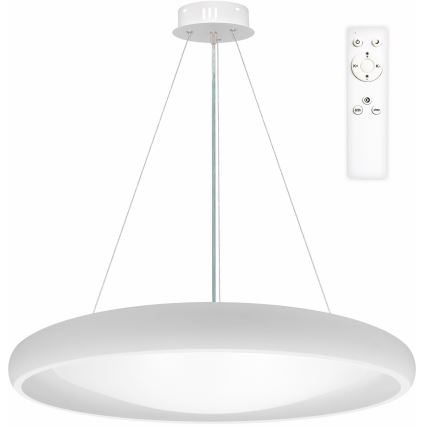 Top Light - LED Żyrandol ściemnialny na lince SALERNO LED/60W/230V 3000-6500K śr. 60 cm biały + zdalne sterowanie