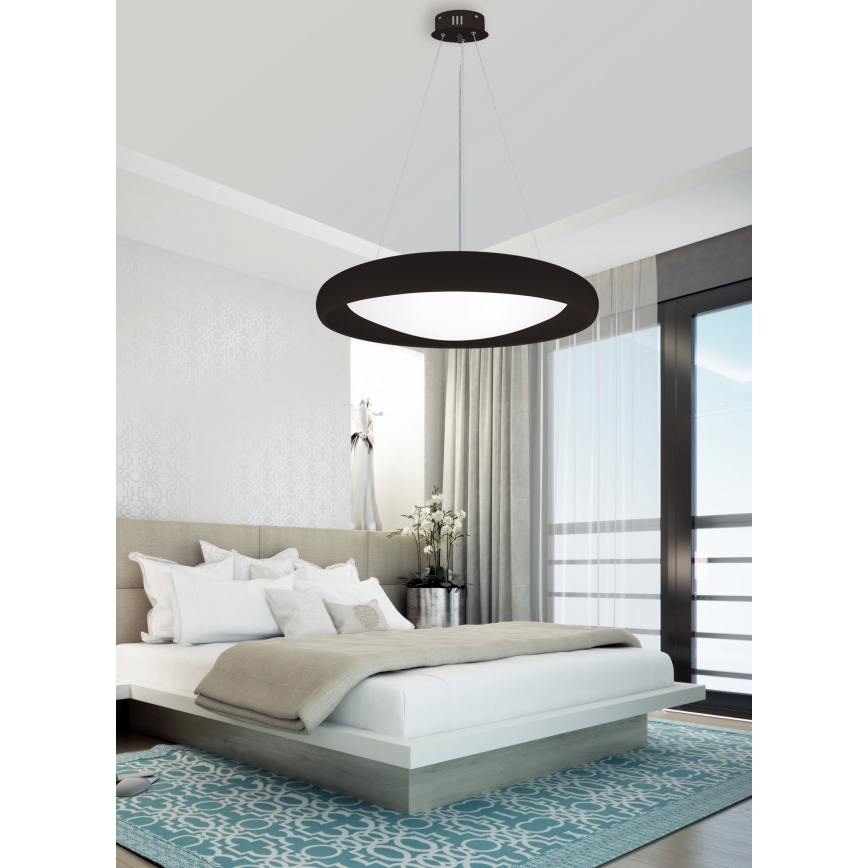 Top Light - LED Żyrandol ściemnialny na lince SALERNO LED/60W/230V 3000-6500K śr. 60 cm czarny + zdalne sterowanie
