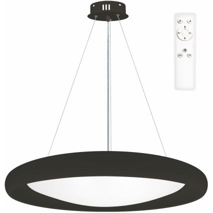 Top Light - LED Żyrandol ściemnialny na lince SALERNO LED/60W/230V 3000-6500K śr. 60 cm czarny + zdalne sterowanie