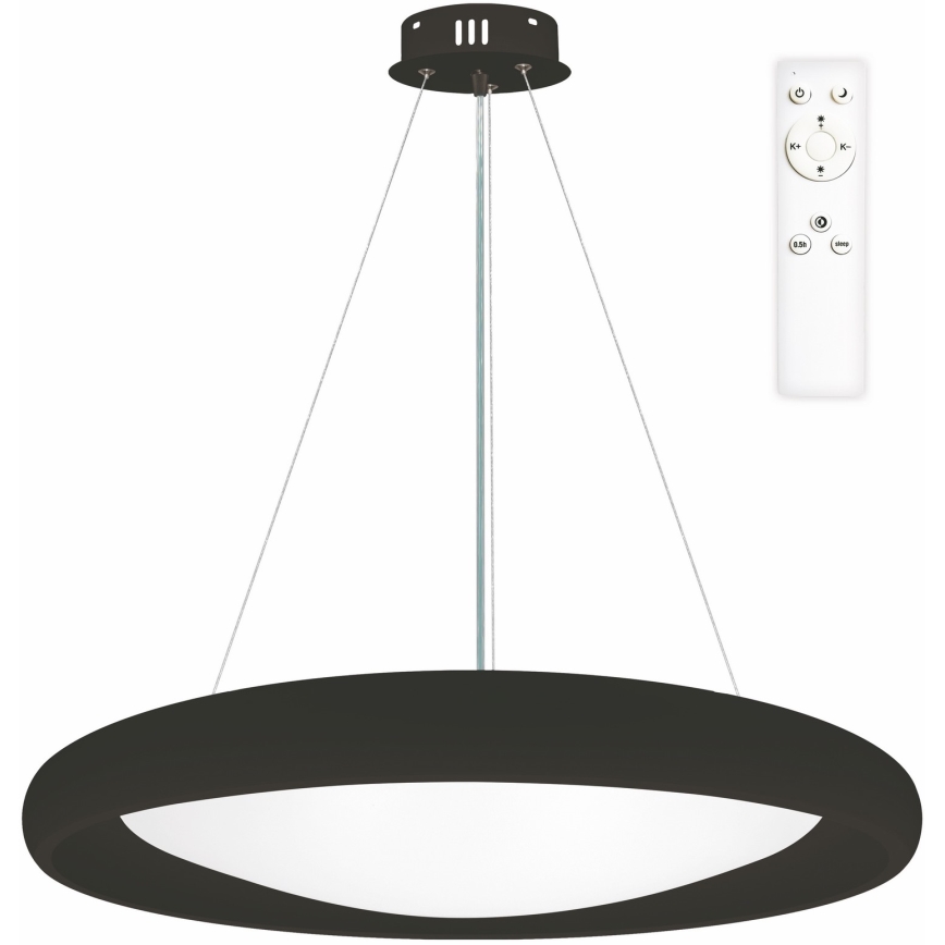 Top Light - LED Żyrandol ściemnialny na lince SALERNO LED/60W/230V 3000-6500K śr. 60 cm czarny + zdalne sterowanie