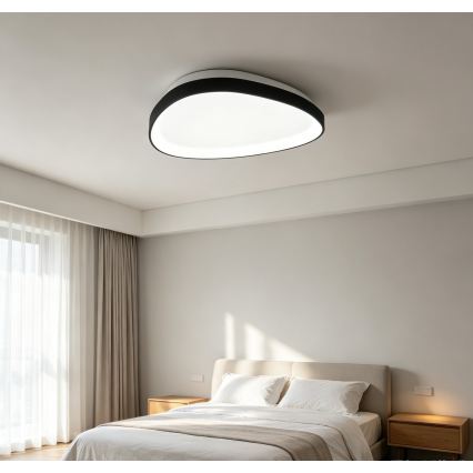 Top Light - ściemnialna lampa sufitowa ECLIPSE LED/55W/230V 3000-6500K, średnica 60 cm, czarna + pilot zdalnego sterowania