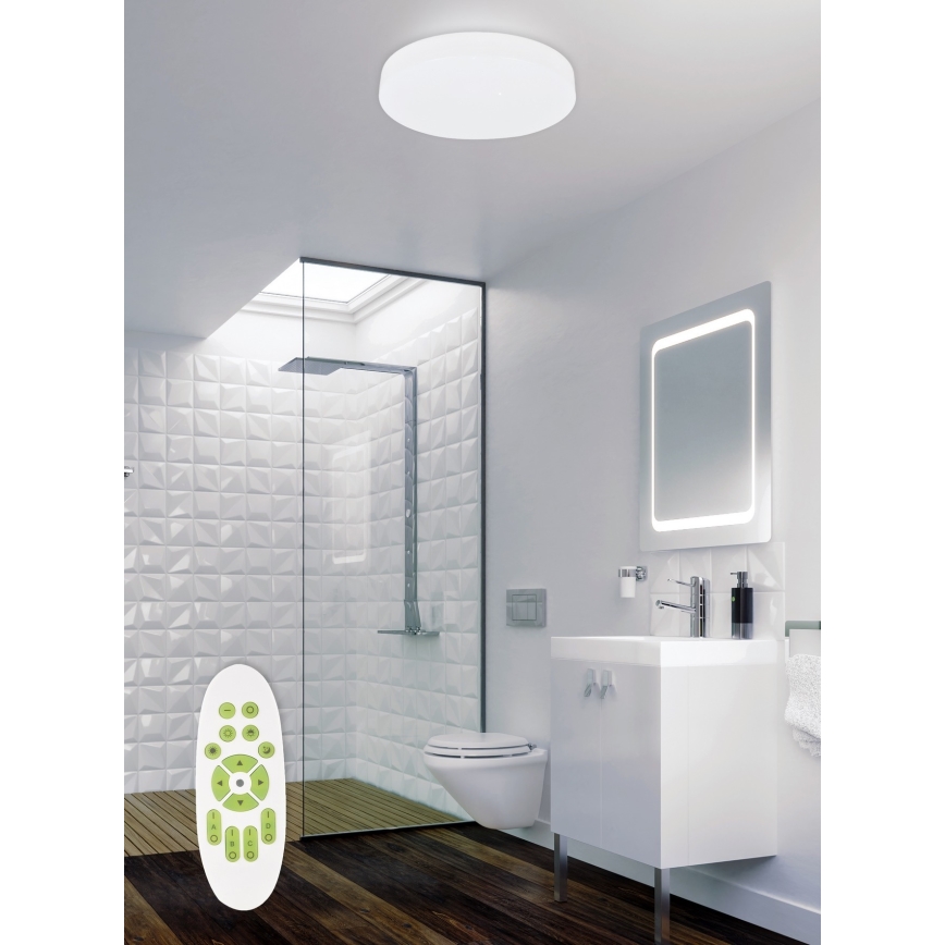 Top Light - LED Ściemnialny plafon łazienkowy TWISTER LED/51W/230V IP44 + pilot zdalnego sterowania