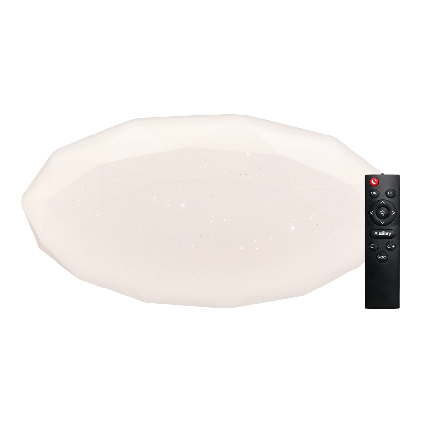 Top Light - ściemnialna lampa sufitowa LED do łazienki SPARKLE LED/60W/230V 3000-6500K IP44 śr. 49 cm biała + pilot zdalnego sterowania