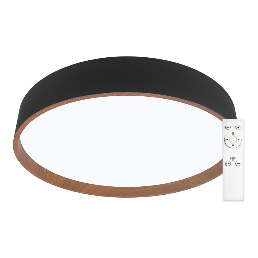 Top Light - LED Ściemnialny plafon LED/51W/230V śr. 40 cm 3000-6500K + pilot czarny/brązowy