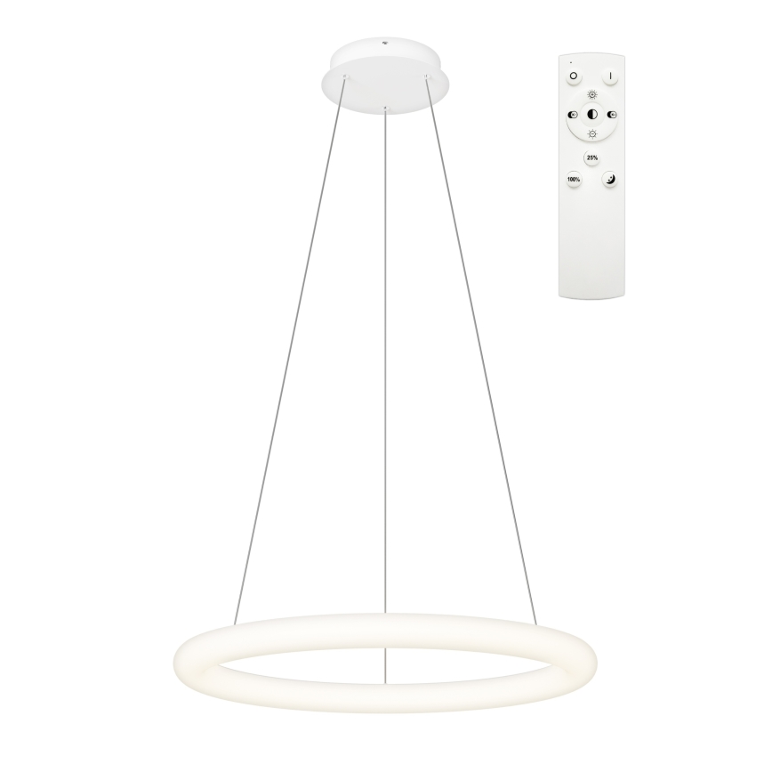 Top Light - Ściemnialny żyrandol LED na lince RINGO LED/40W/230V 3000-6500K biały + pilot zdalnego sterowania