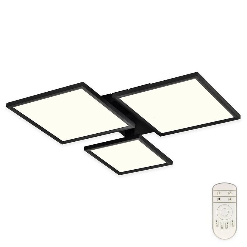 Top Light - LED Ściemnialny żyrandol natynkowy LED/50W/230V 3000-6500K czarny + pilot zdalnego sterowania