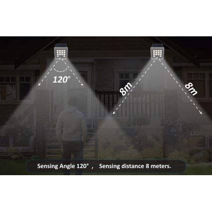 Top Light - LED solarny naścienny reflektor z czujnikiem HELEON S LED/5W/3,7V IP65 4000K 1800 mAh