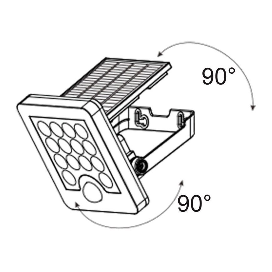 Top Light - LED solarny naścienny reflektor z czujnikiem HELEON S LED/5W/3,7V IP65 4000K 1800 mAh