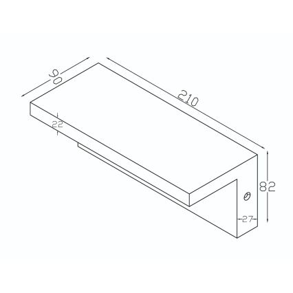 Top Light - LED zewnętrzny kinkiet z czujnikiem ruchu ELON LED/10W/230V 3000/4000/6000K IP54 czarny